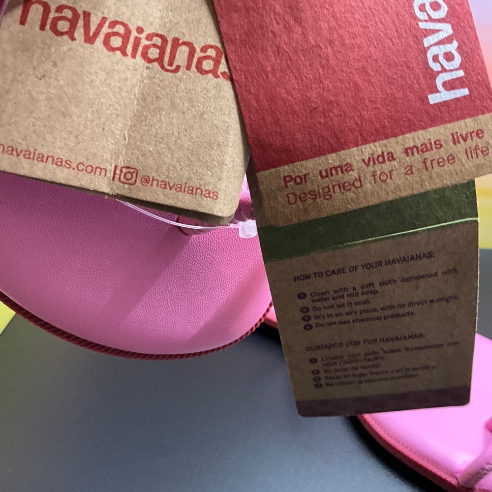 Havaianas Una Pitanga Sandals-Pink Glow US Women’s 7/ EU 36. NWT Strappy Sandals - Picture 7 of 7